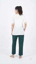 Dark Green Cotton Straight Trouser | P51443