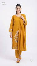 Mustard Cotton Printed Kurti Set | P52476