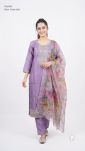 Lavender Cotton Printed Kurti Set | P52494