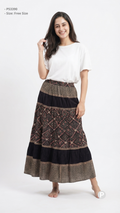 Black Printed Skirt | P53390