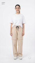Beige Cargo Straight Lower | P53837