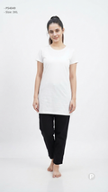 Black Cotton Straight Trouser | P54049