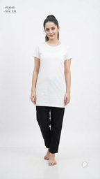 Black Cotton Straight Trouser | P54049