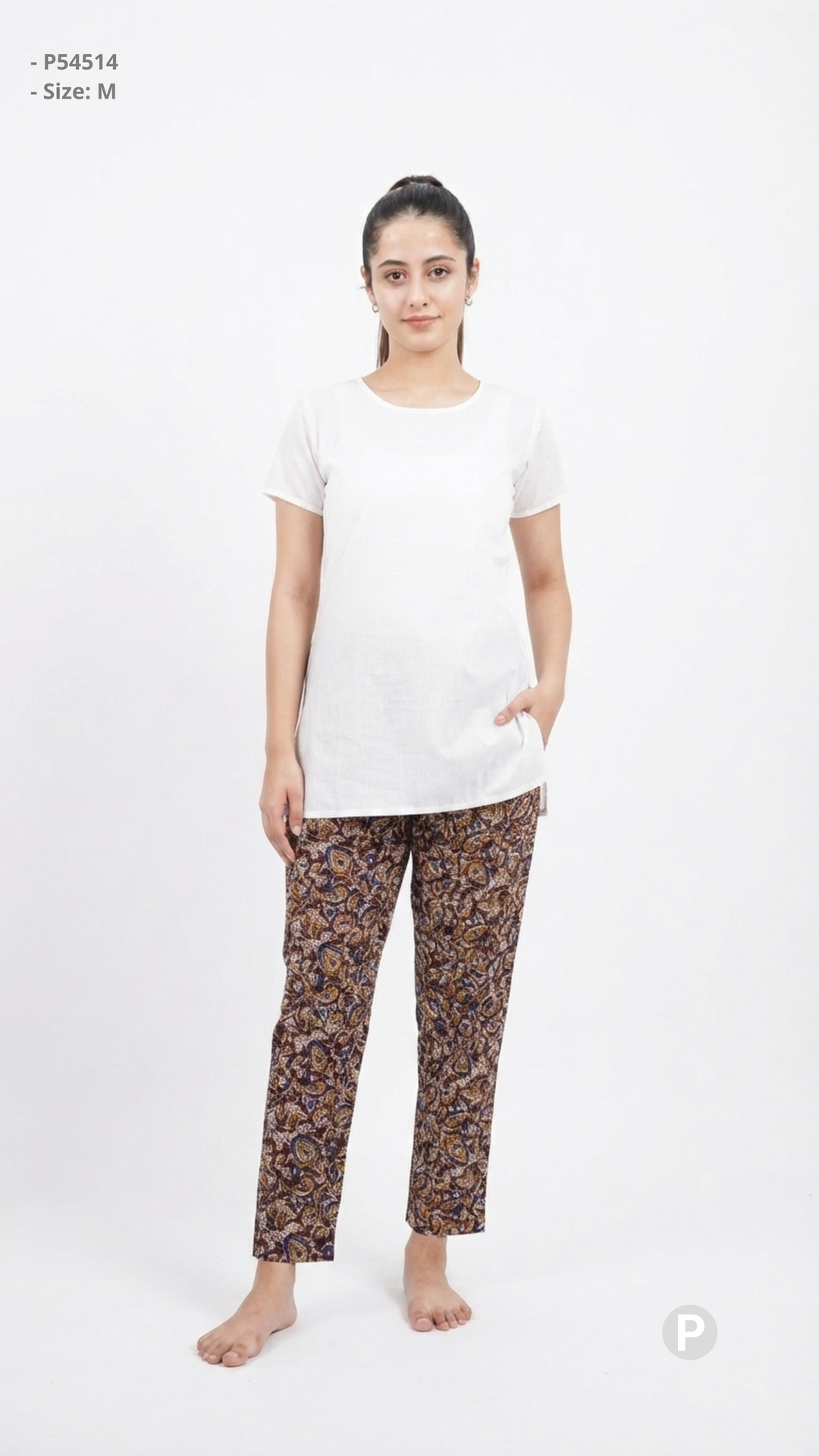 Brown Rayon Straight Trouser | P54514