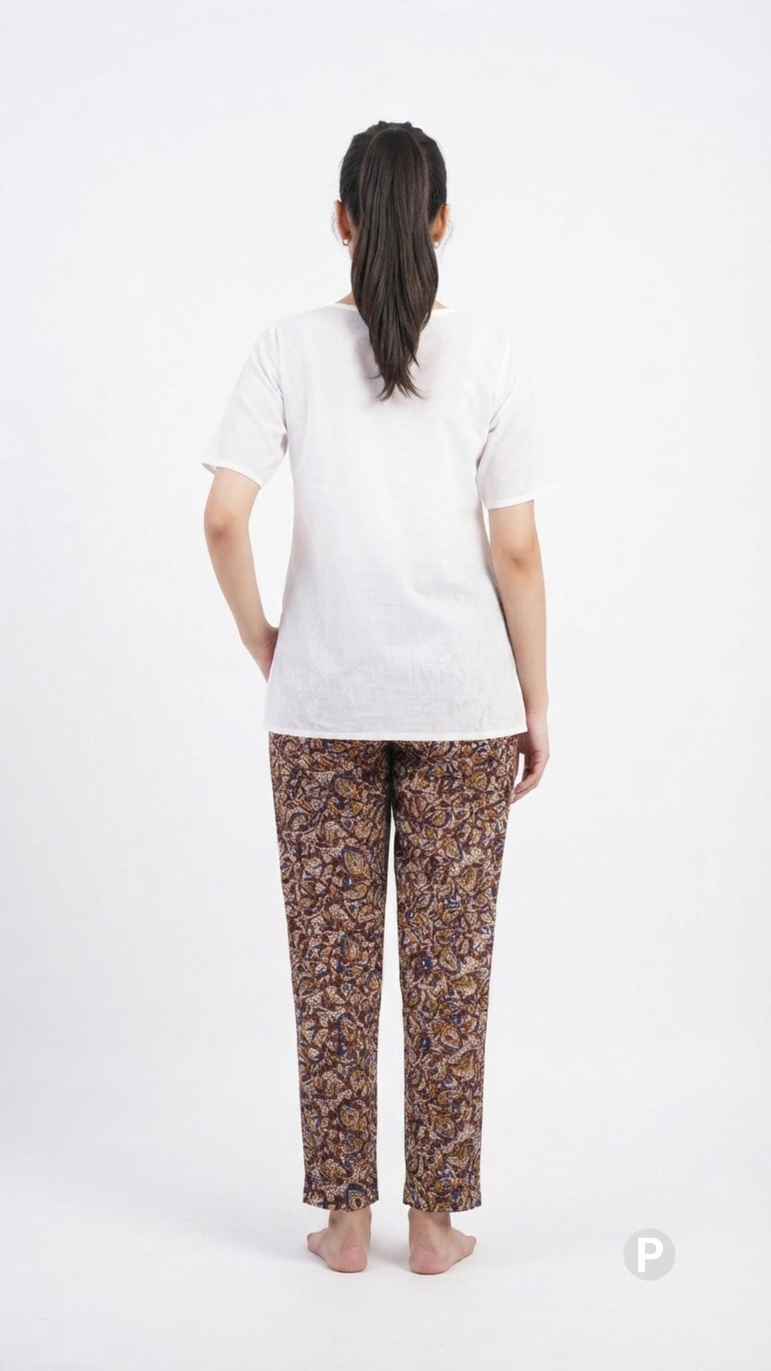 Brown Rayon Straight Trouser | P54514