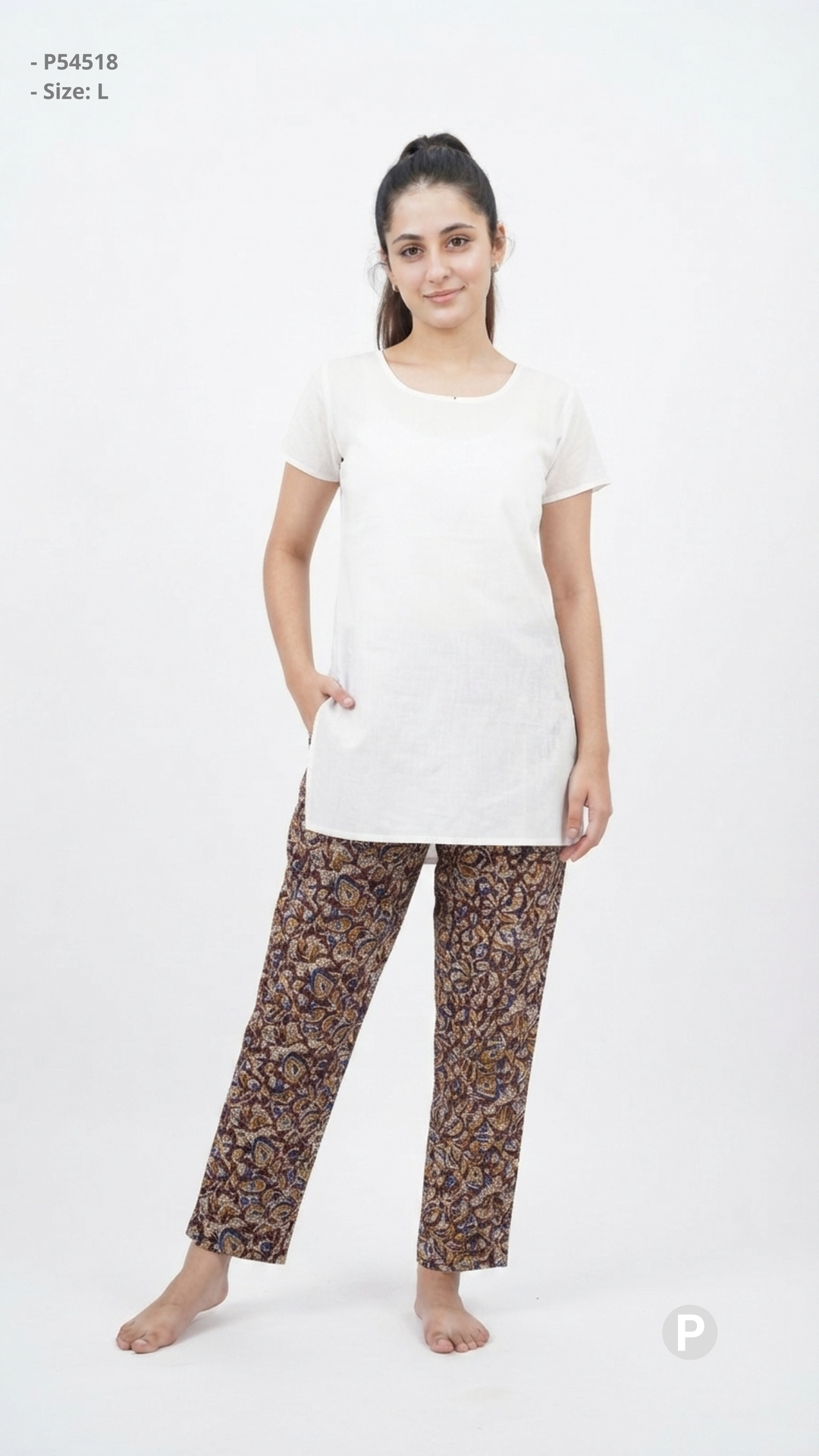 Brown Rayon Straight Trouser | P54518