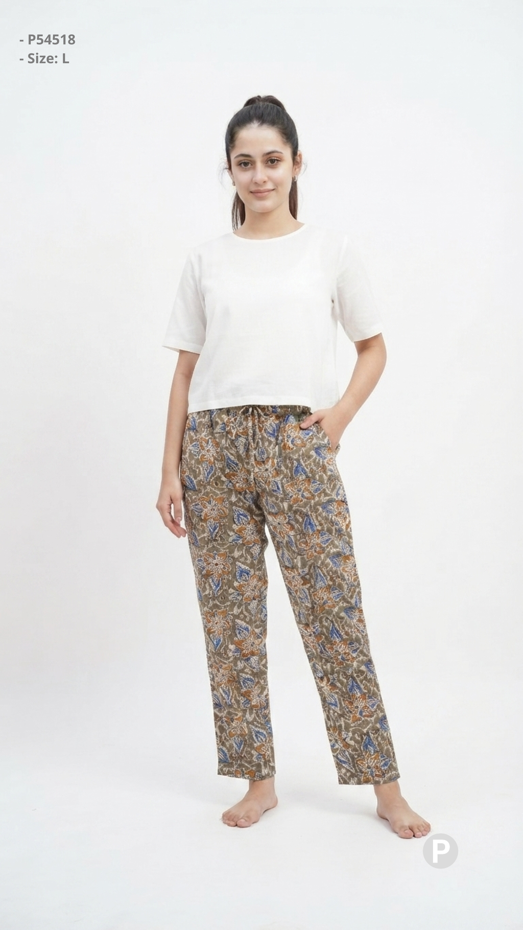 Brown Rayon Straight Trouser | P54518
