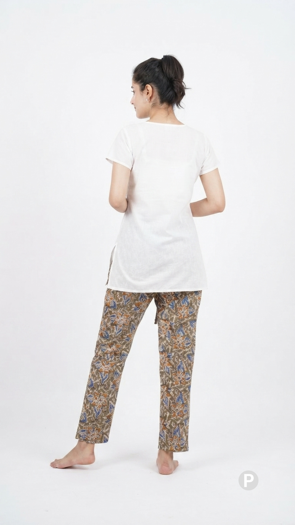 Brown Rayon Straight Trouser | P54518