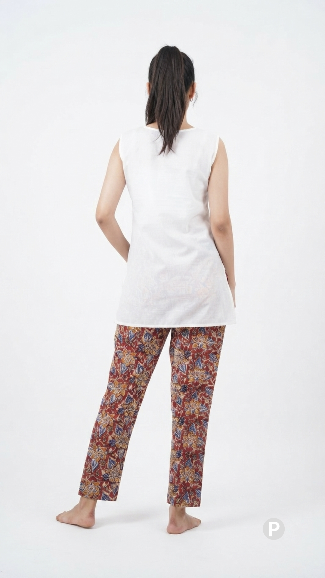 Maroon Rayon Straight Trouser | P54518