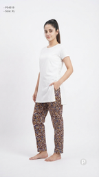 Brown Rayon Straight Trouser | P54519