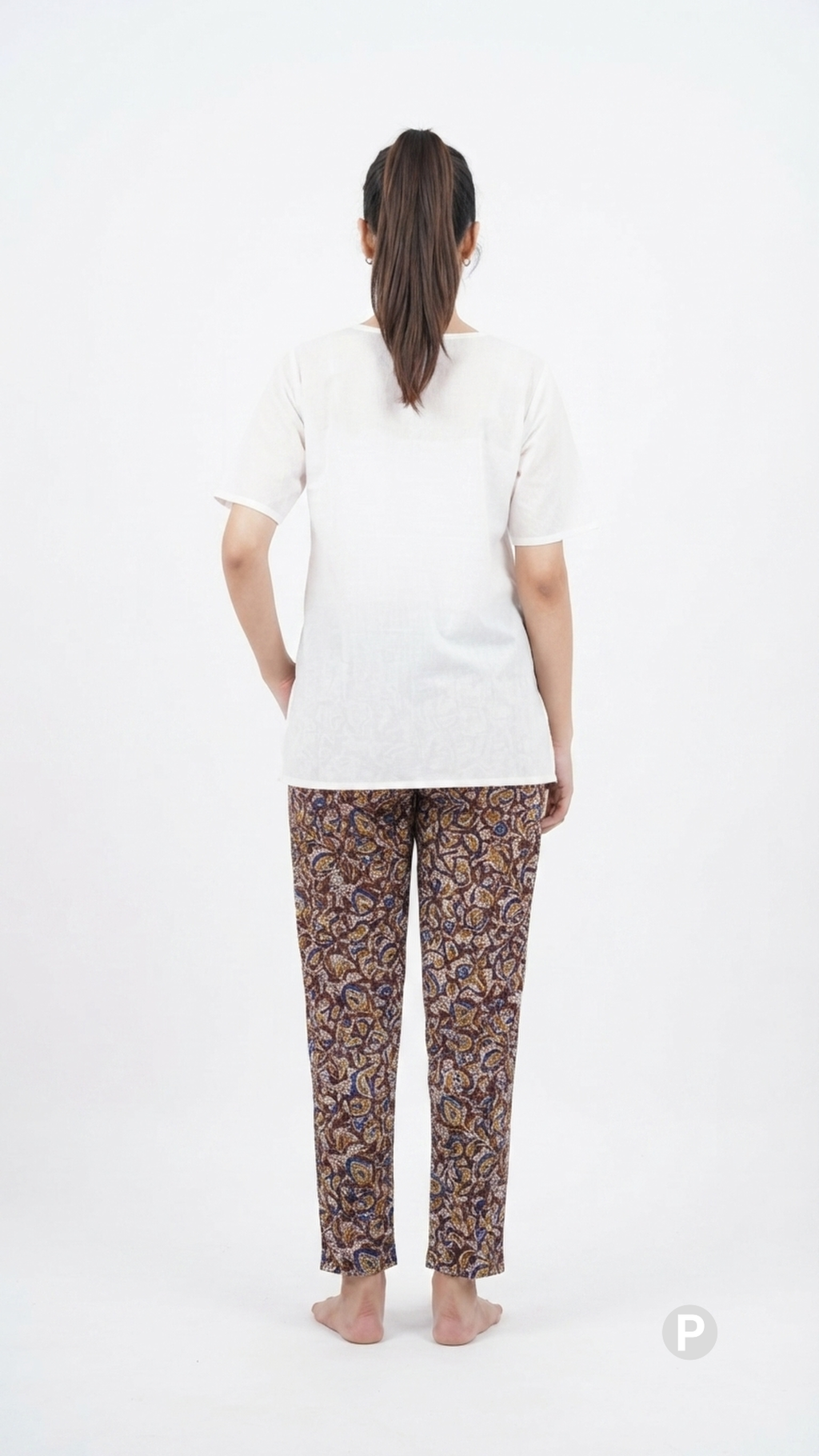 Brown Rayon Straight Trouser | P54519