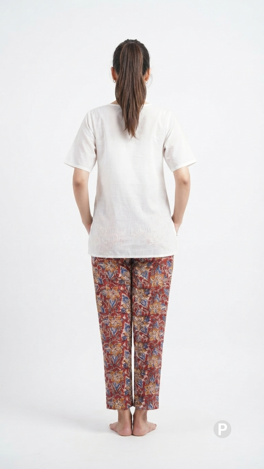 Maroon Rayon Straight Trouser | P54520