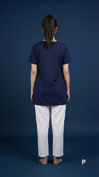 White Linen Straight Trouser | P54523