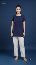 White Cotton Straight Trouser | P54539