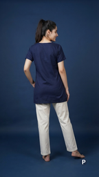 Cream Cotton Straight Trouser | P54540