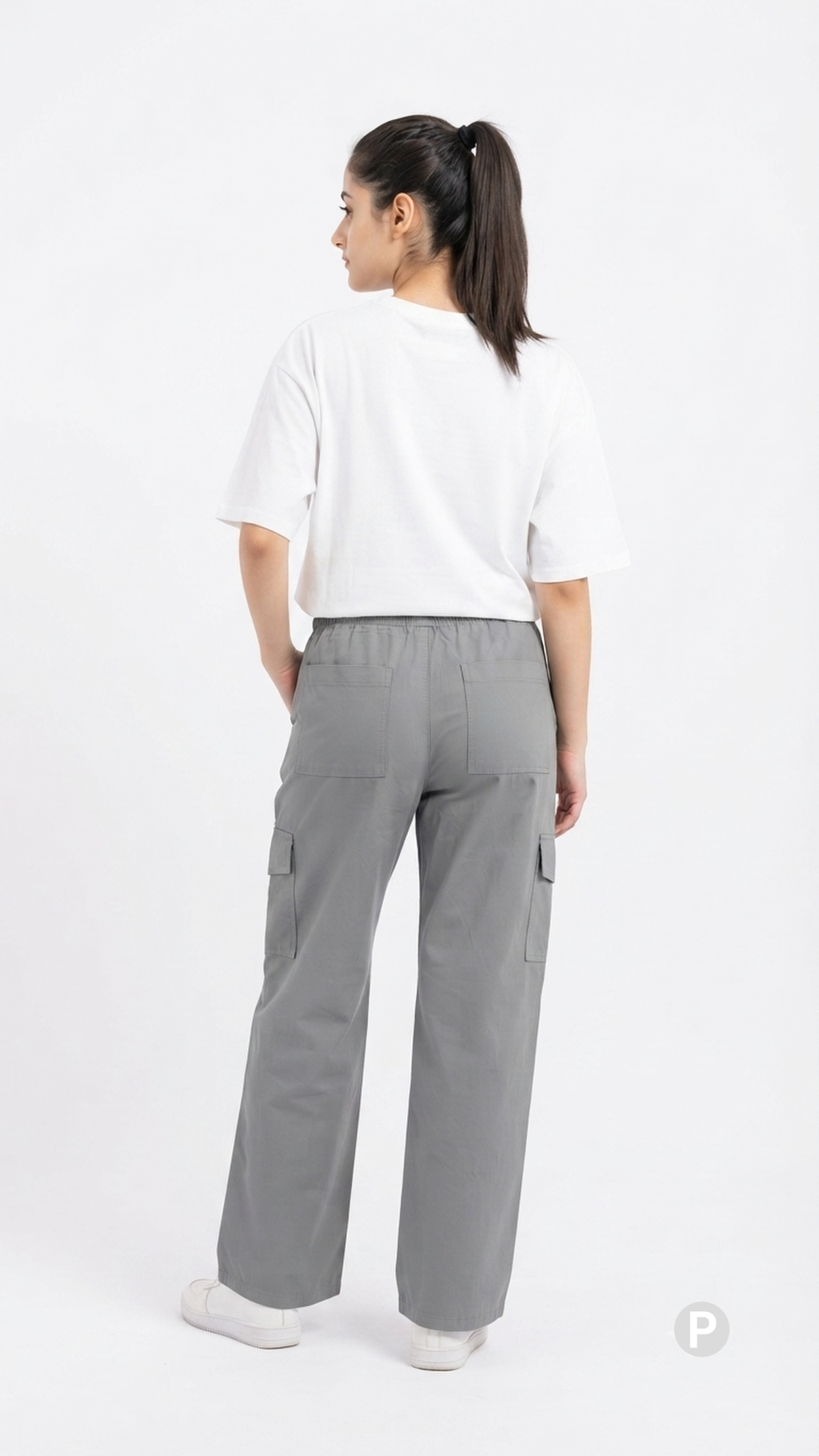 Grey Cargo Straight Lower | P54671