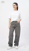 Grey Denim Loose Jeans | P55454