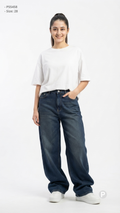 Dark Blue Denim Baggy Jeans | P55458
