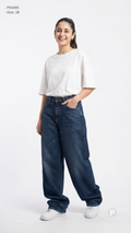 Dark Blue Denim Baggy Jeans | P55495
