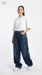 Dark Blue Denim Baggy Jeans | P55495