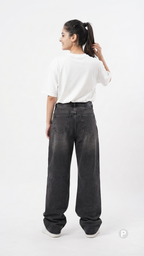 Grey Denim Baggy Jeans | P55499