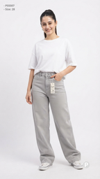 Grey Denim Loose Jeans | P55507