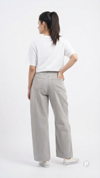 Grey Denim Loose Jeans | P55507