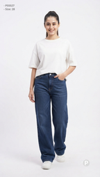 Dark Blue Denim Loose Jeans | P55527