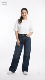 Dark Blue Denim Loose Jeans | P55529