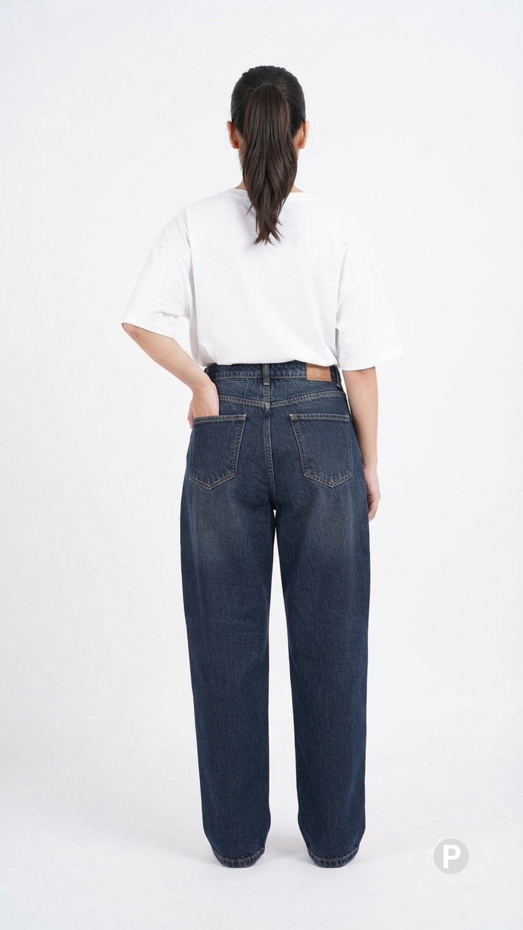 Dark Blue Denim Loose Jeans | P55529