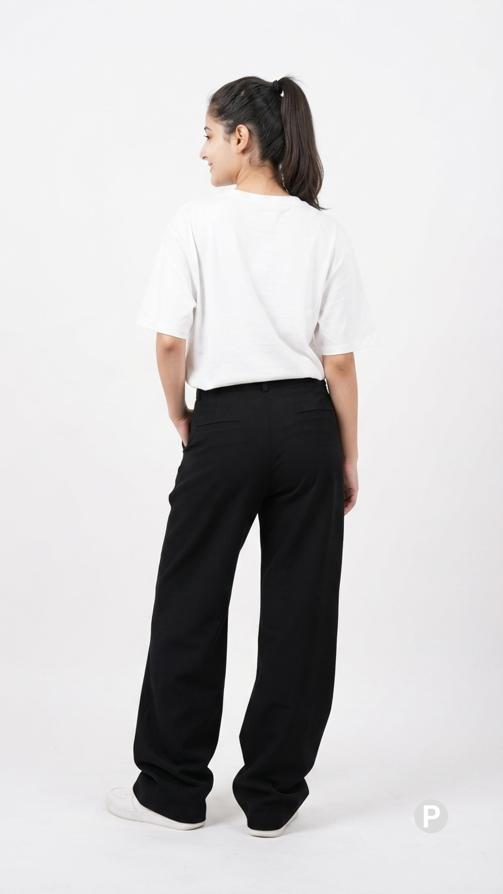 Black Denim Baggy Jeans | P55535