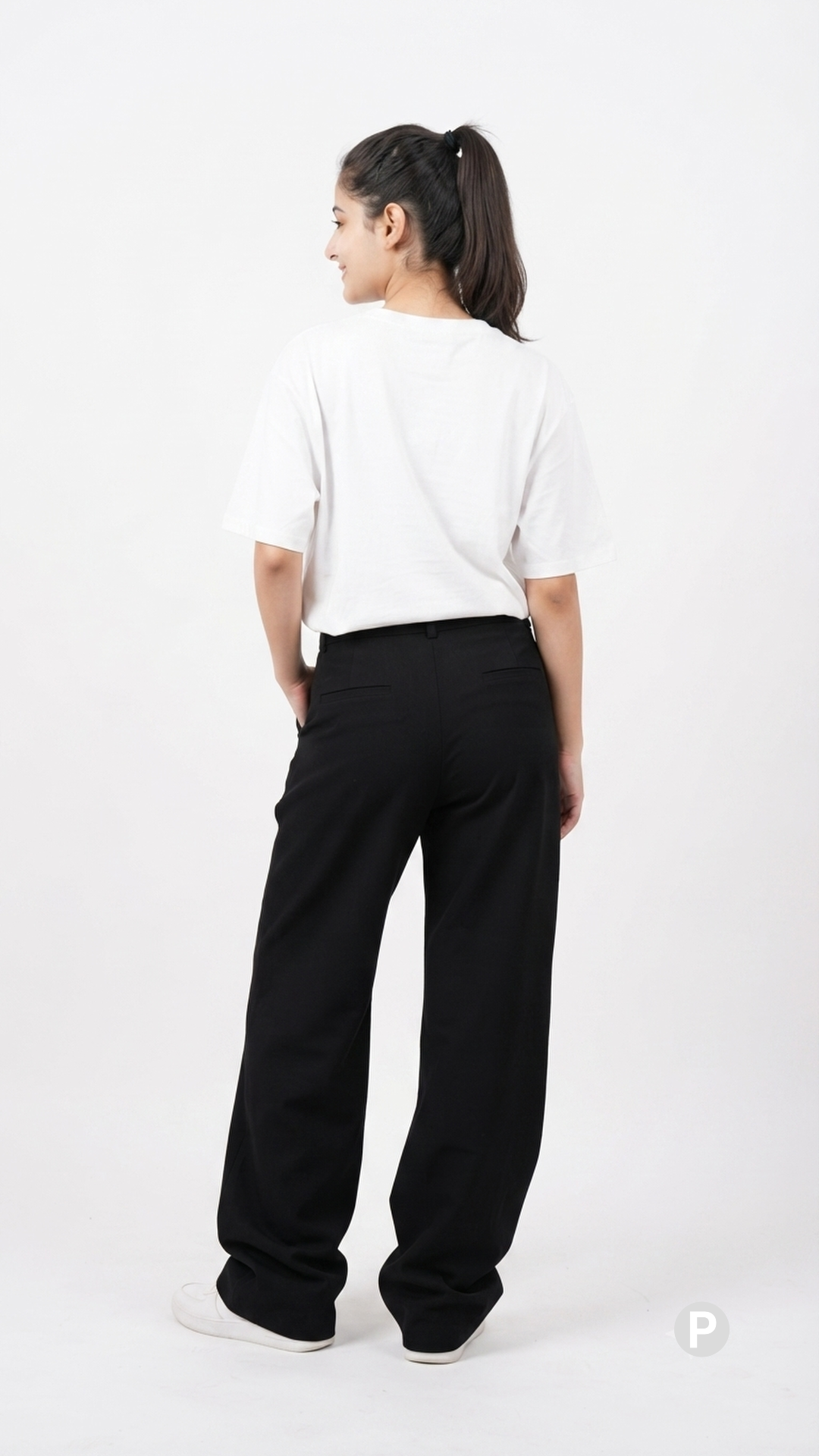 Black Denim Baggy Jeans | P55535