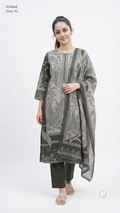 Olive Green Cotton Printed Kurti Set | P55868